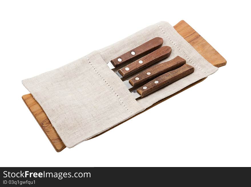 Set of knifes for serving