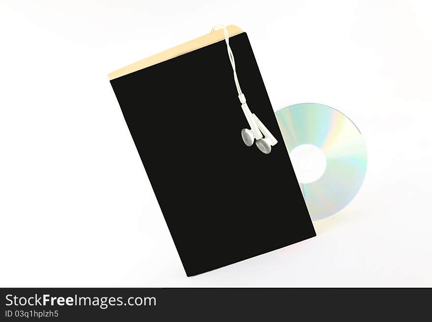 Audio book isolated on white background. Audio book isolated on white background.