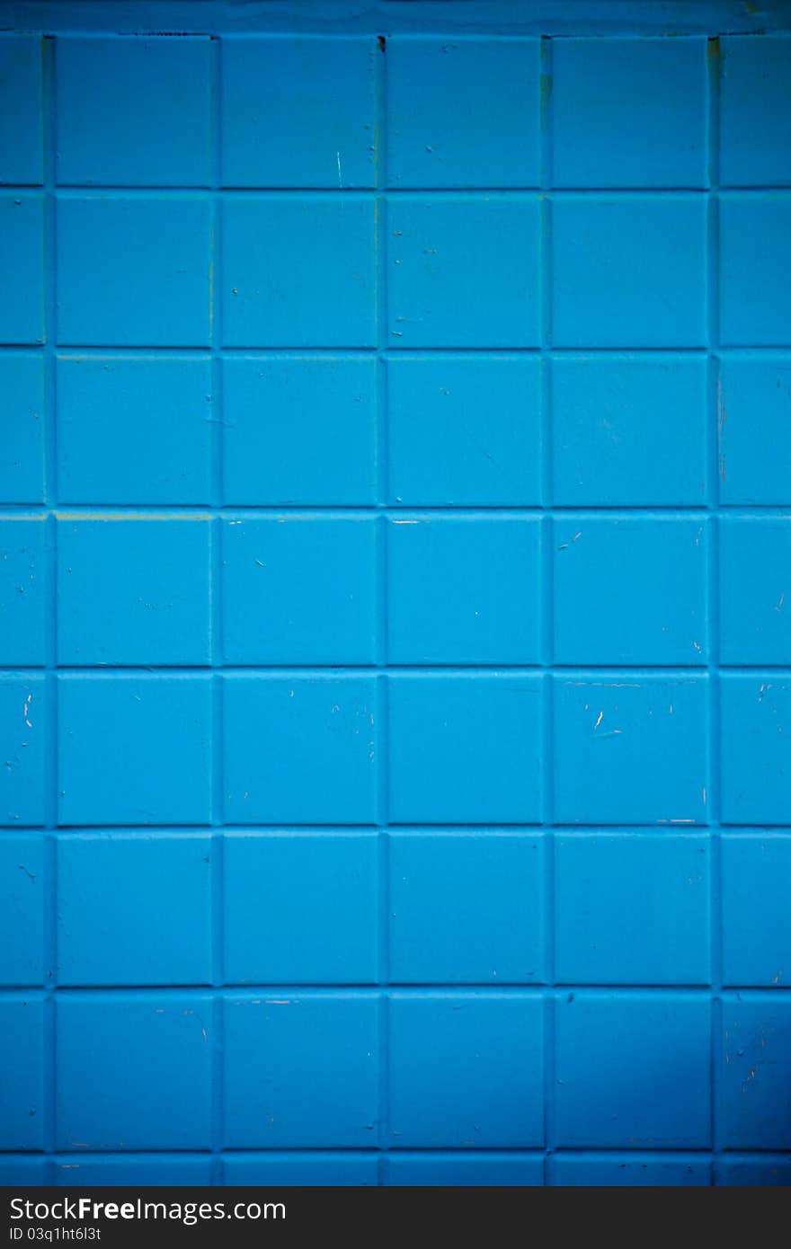 Blue Painted Brick Wall Background. Blue Painted Brick Wall Background