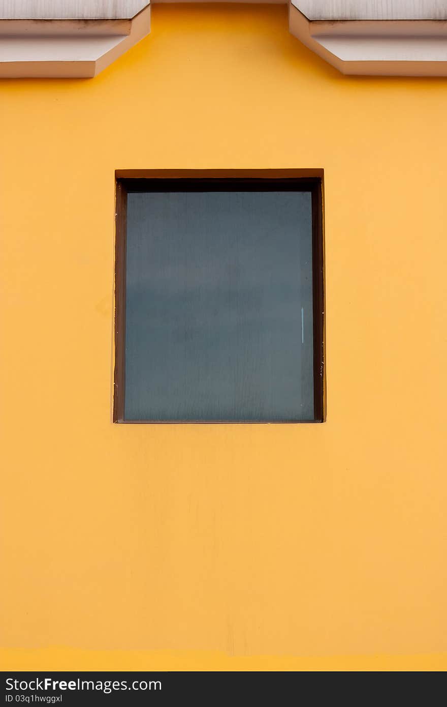 Orange wall and window