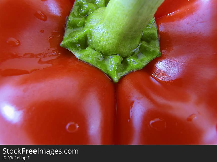 Red pepper in detail