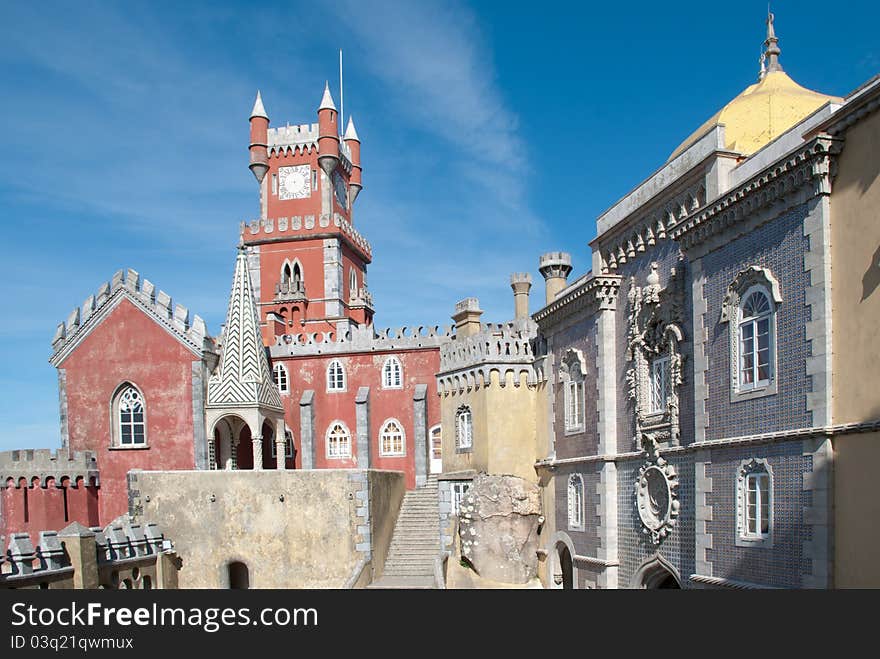 Pena palace, in sintra, portugal, one of the most beautiful palaces in the world. Pena palace, in sintra, portugal, one of the most beautiful palaces in the world