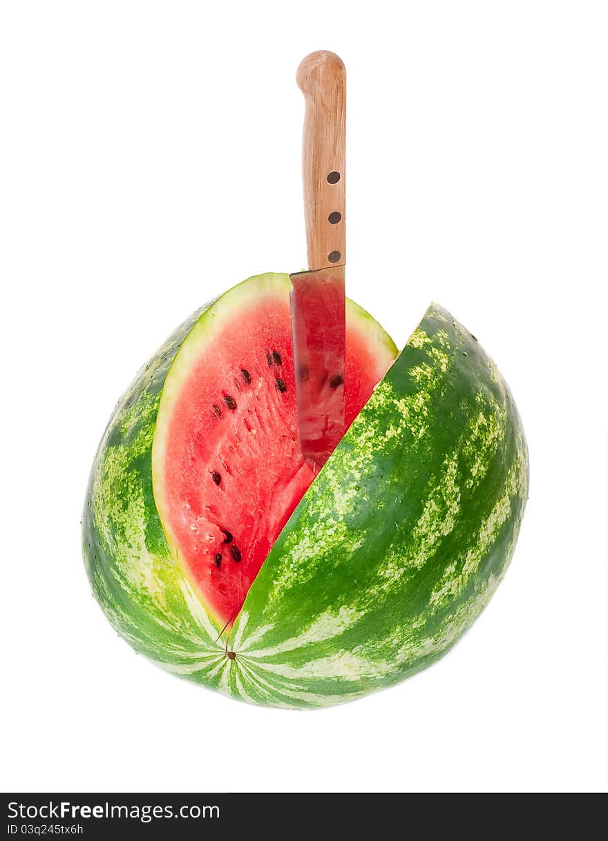 Knife in watermelon