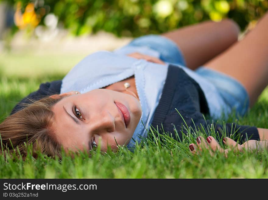 Portrait of teenager girl