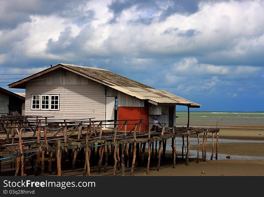 A house on beach at thailand