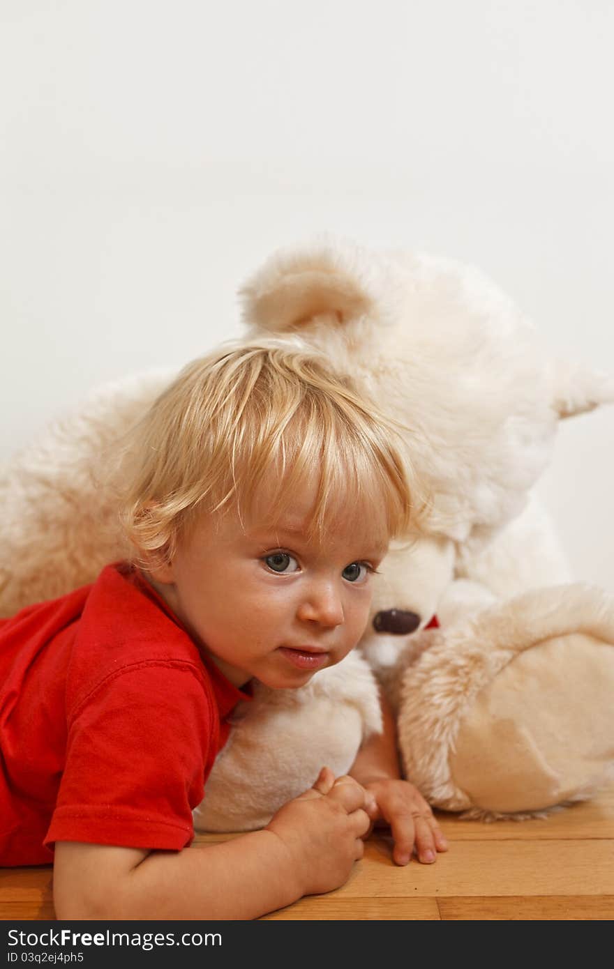 Baby with teddy bear