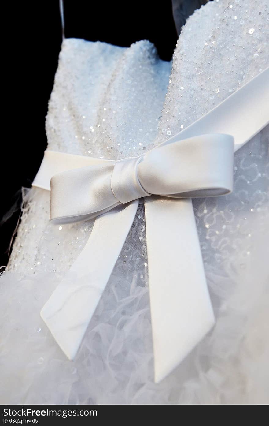 Bow on a wedding dress