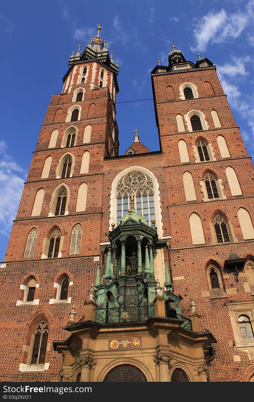 Old Saint Mary's church in Cracow. Old Saint Mary's church in Cracow