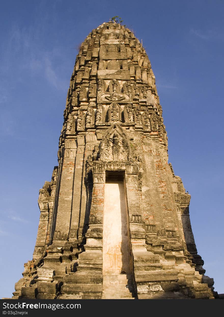 Pagoda in wat Arunyigaward, Ratchaburi Thailand