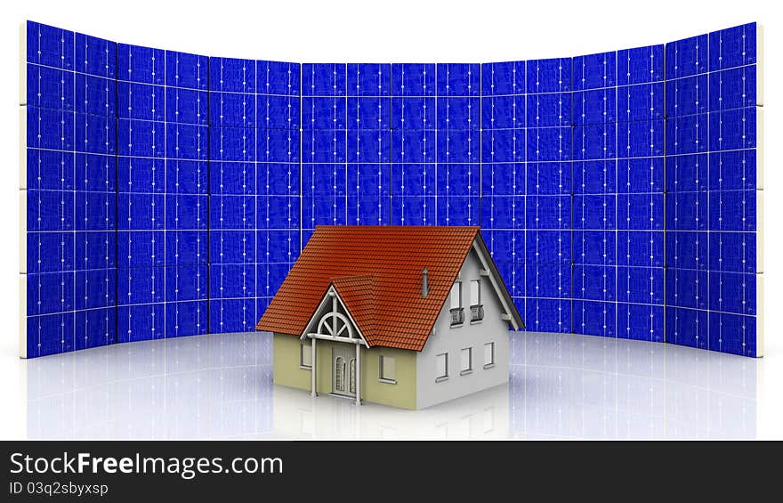 House And Solar Cell