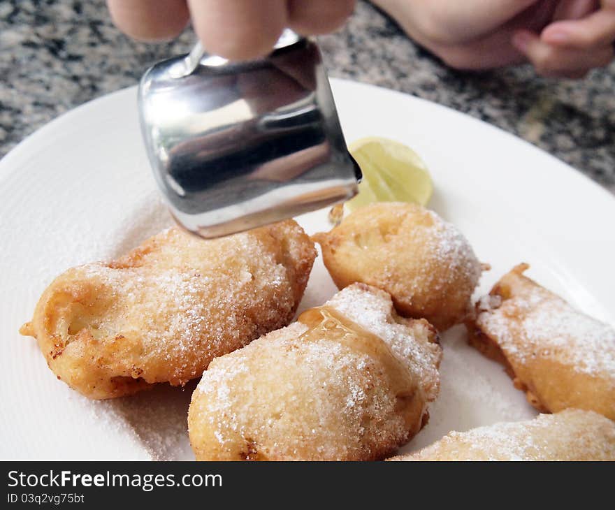 Fried bananas.