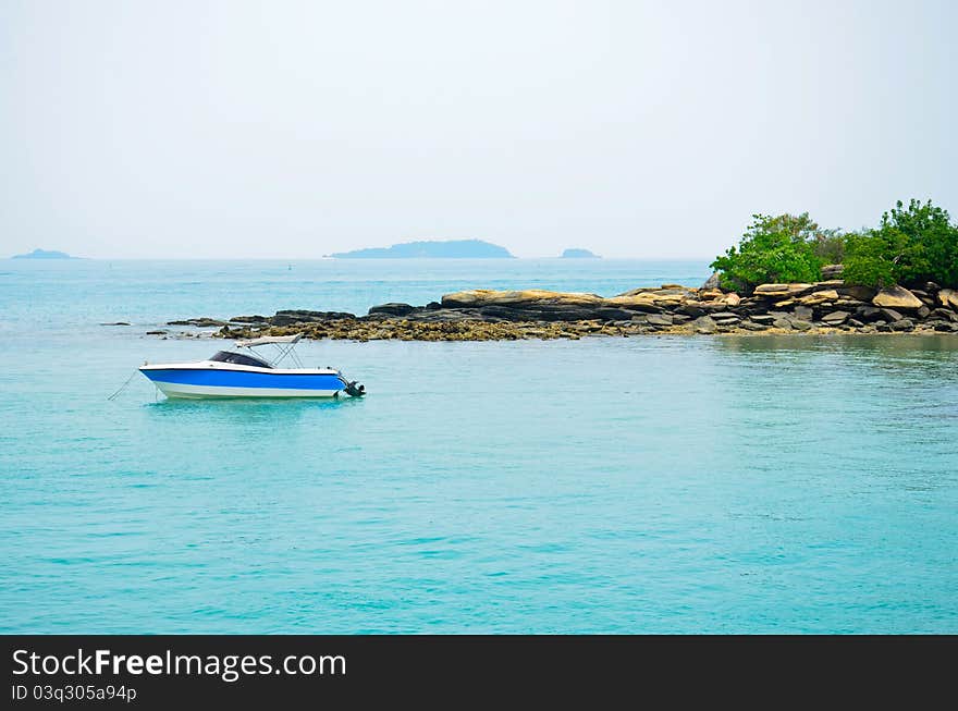 Boat in the sea at samet island, Thailand