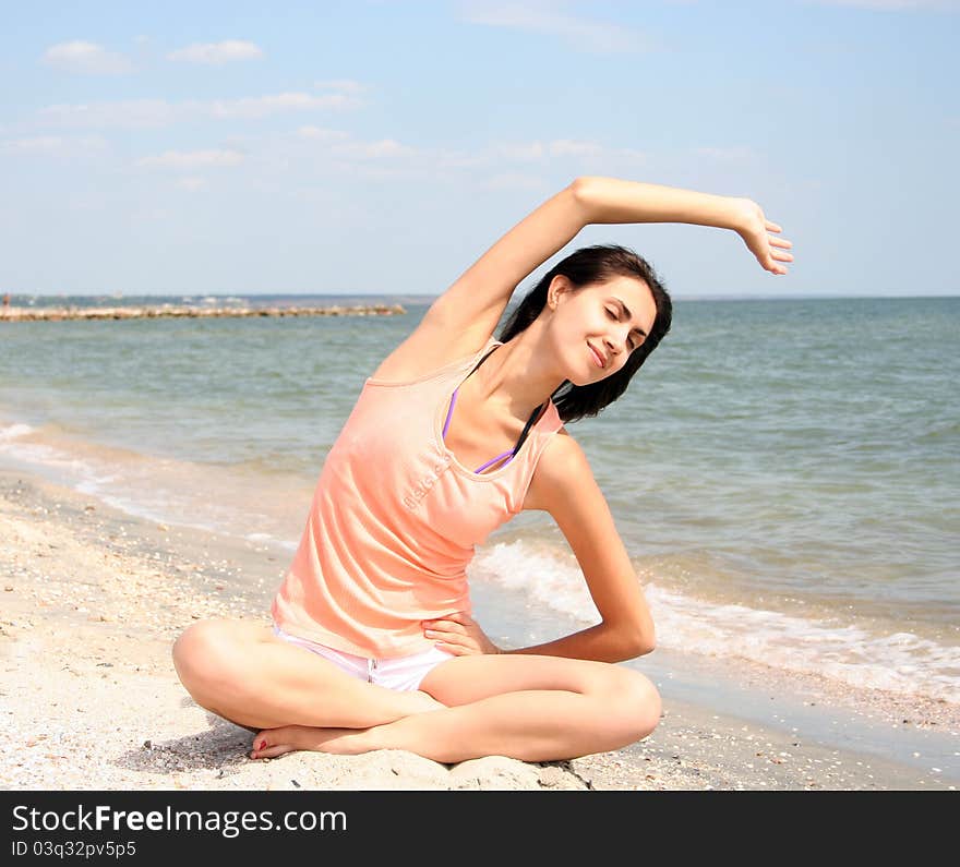 Young woman doing yoga