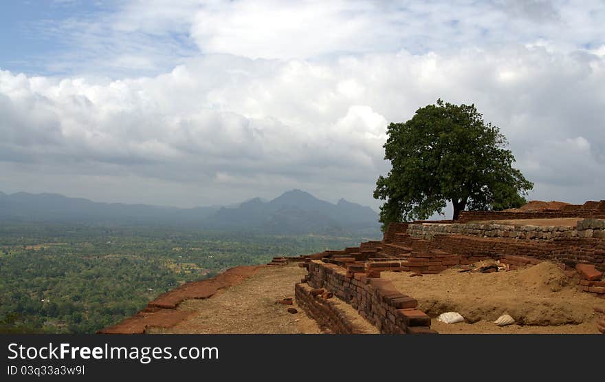 View from the top of Sigiriya Rock, Mount of Rememberance, World Heritage site, Sri Lanka. View from the top of Sigiriya Rock, Mount of Rememberance, World Heritage site, Sri Lanka