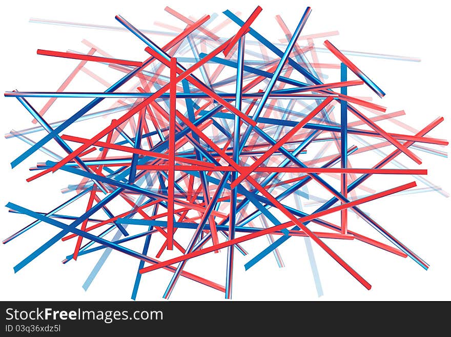 Tubes of different colors into clusters. Tubes of different colors into clusters