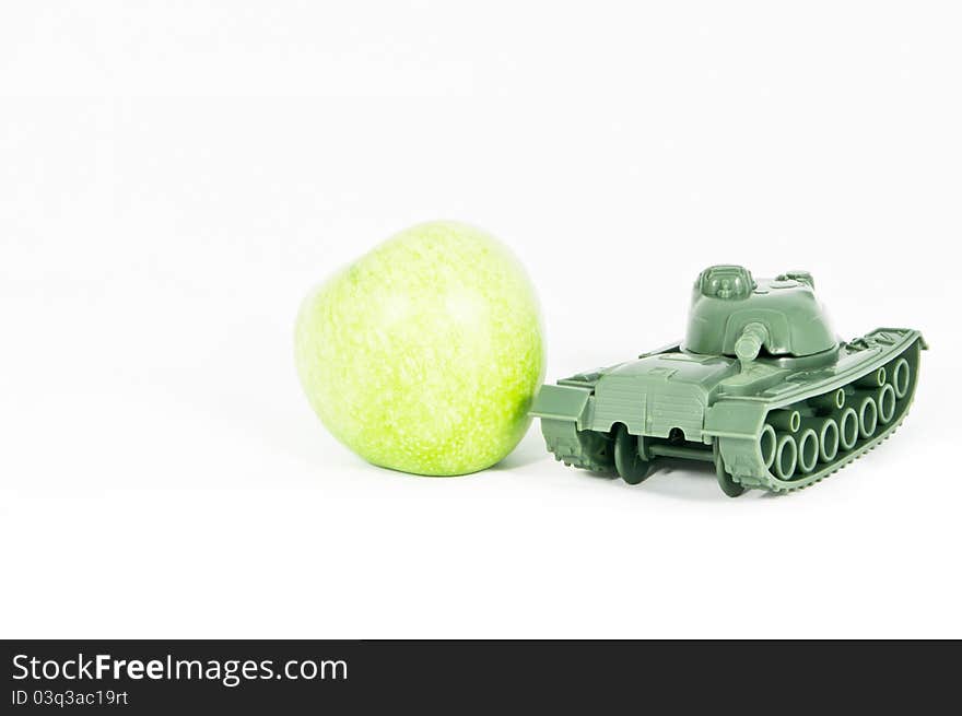 Toy Tank protect Green Apple