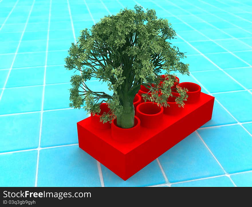 Tree in a cube