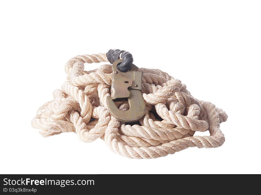 Rope with metal hook