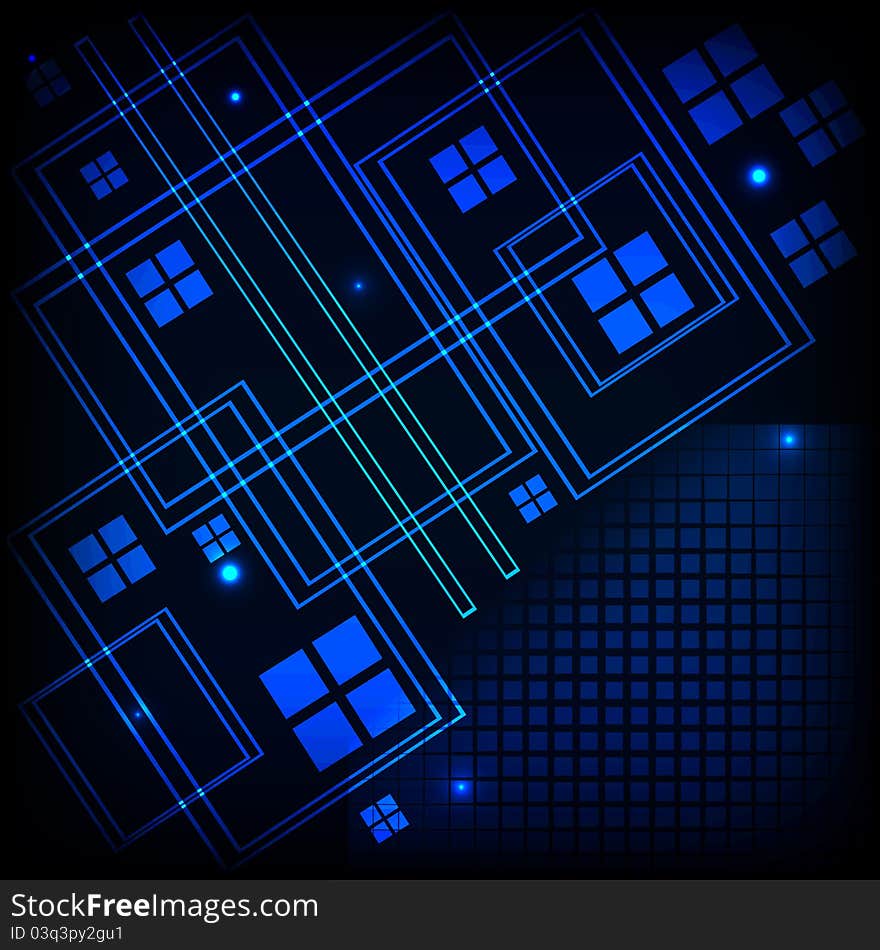 Abstract design tech background illustration. Abstract design tech background illustration