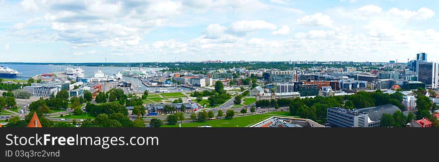 Panorama view of Tallinn