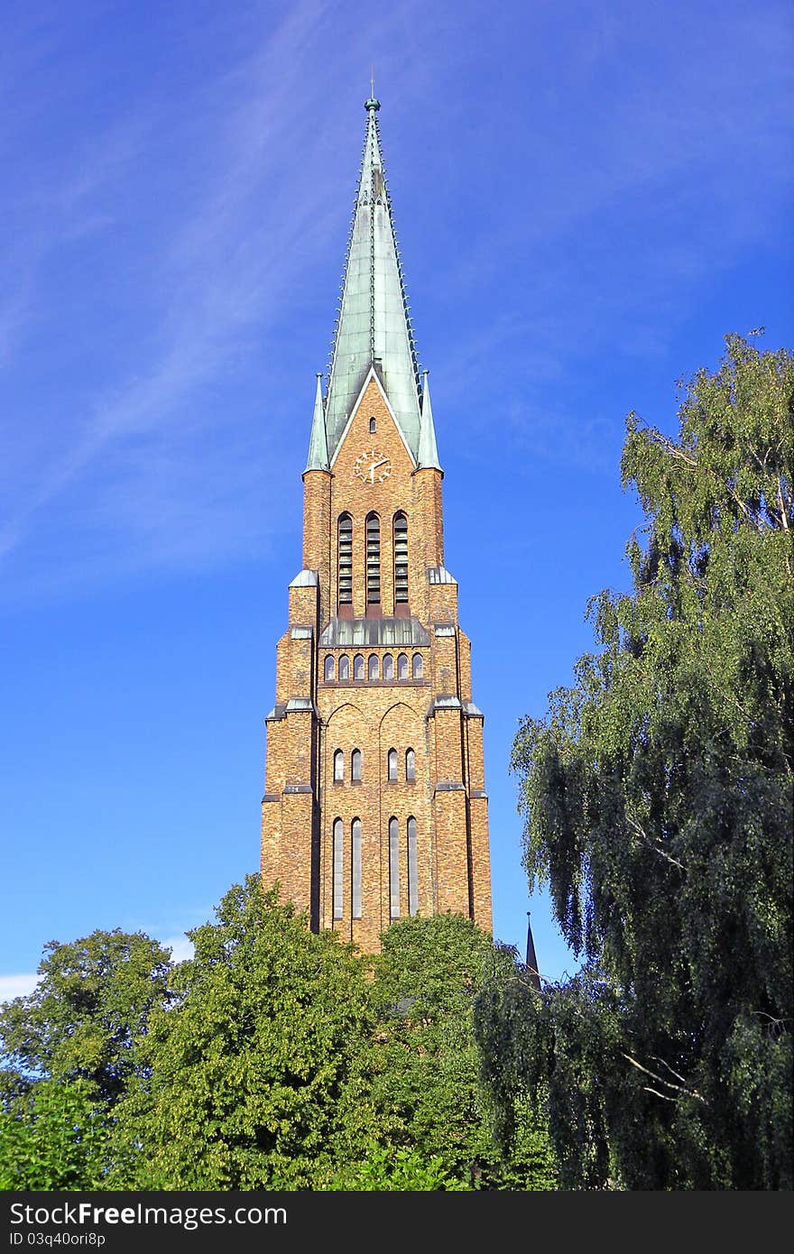 Schleswig Dome with blue sky. Schleswig Dome with blue sky