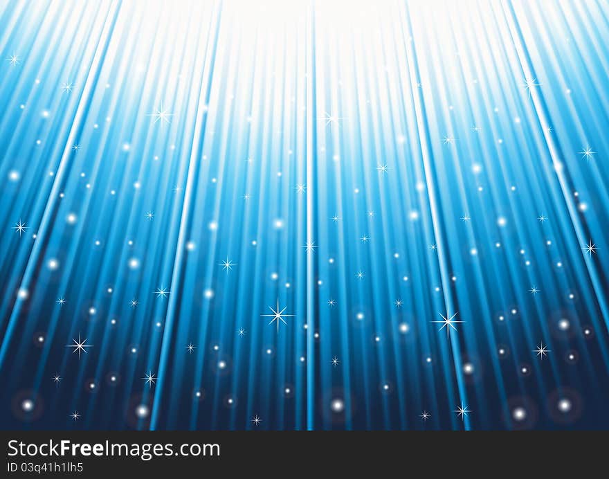 Stars on blue striped background