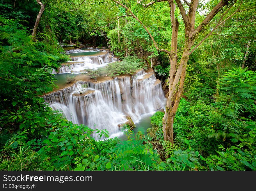 Deep forest Waterfall in Thailand