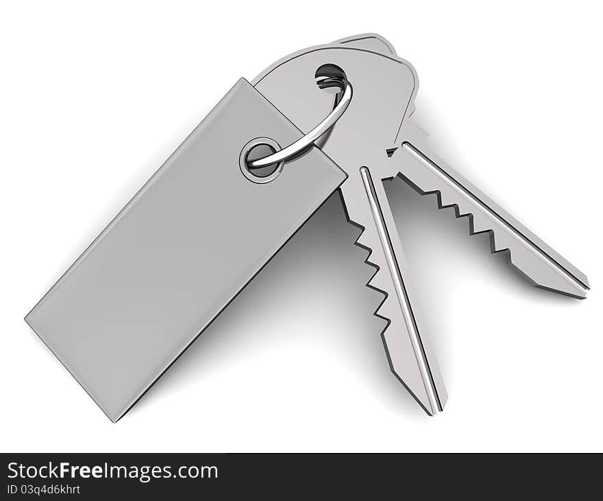 Illustration of the two keys isolated on white background. Illustration of the two keys isolated on white background