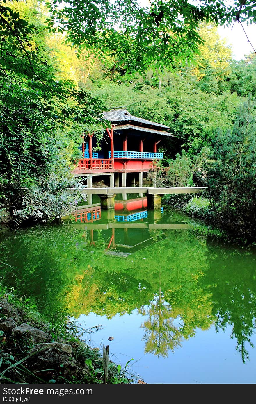 Japanese Garden in the Botanical garden of Cluj-Napoca