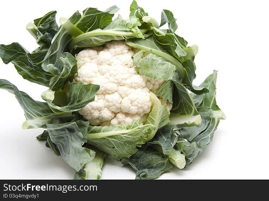 Cauliflower with leaves