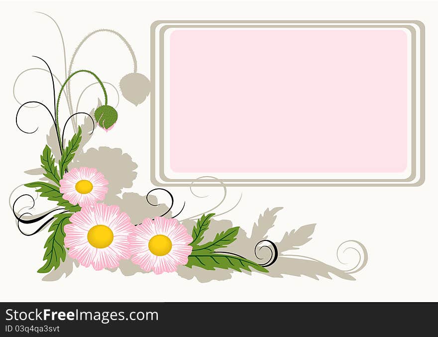 Floral background with copy space for text