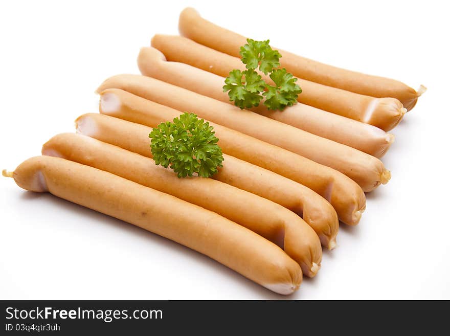 Frankfurter with parsley