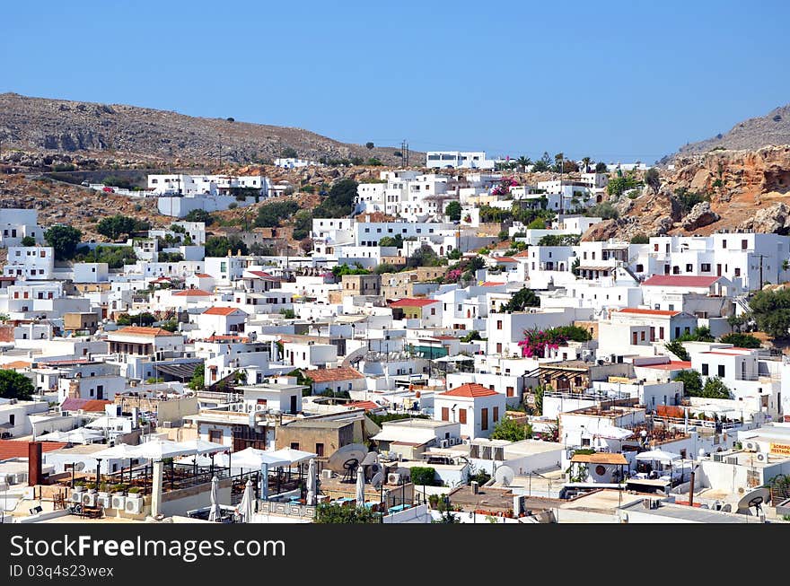 Town of Lindos. Rodhos, Greece, EU. Town of Lindos. Rodhos, Greece, EU