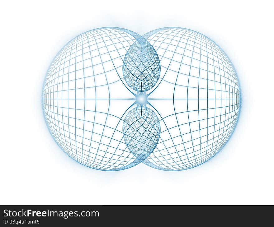 Elegant detailed grid lines rendered on plain background on the subject of science, technologies, geometry and mathematics. Elegant detailed grid lines rendered on plain background on the subject of science, technologies, geometry and mathematics