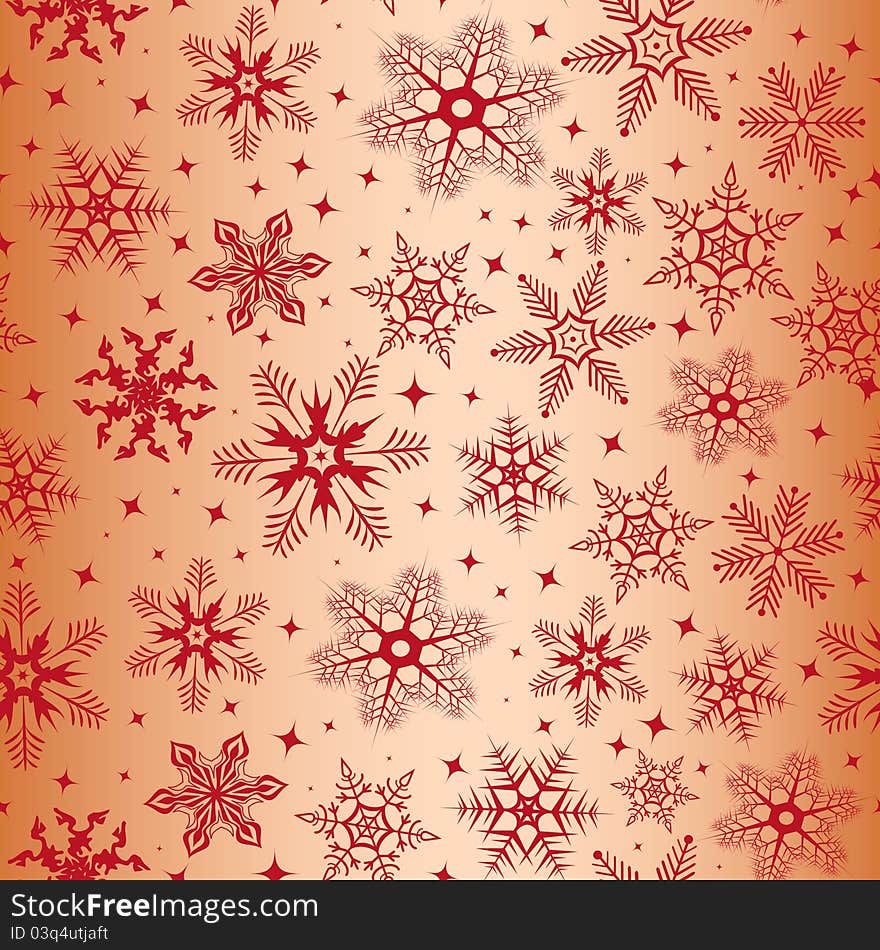 Seamless Pattern With Snowflakes