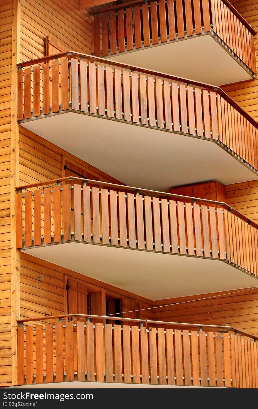 Building and balcony brown and white