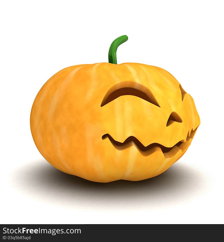 3d illustration of jack-o-lantern