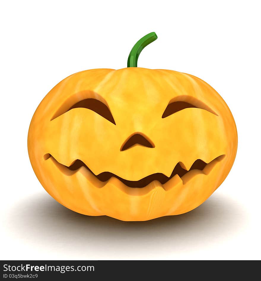 3d illustration of jack-o-lantern