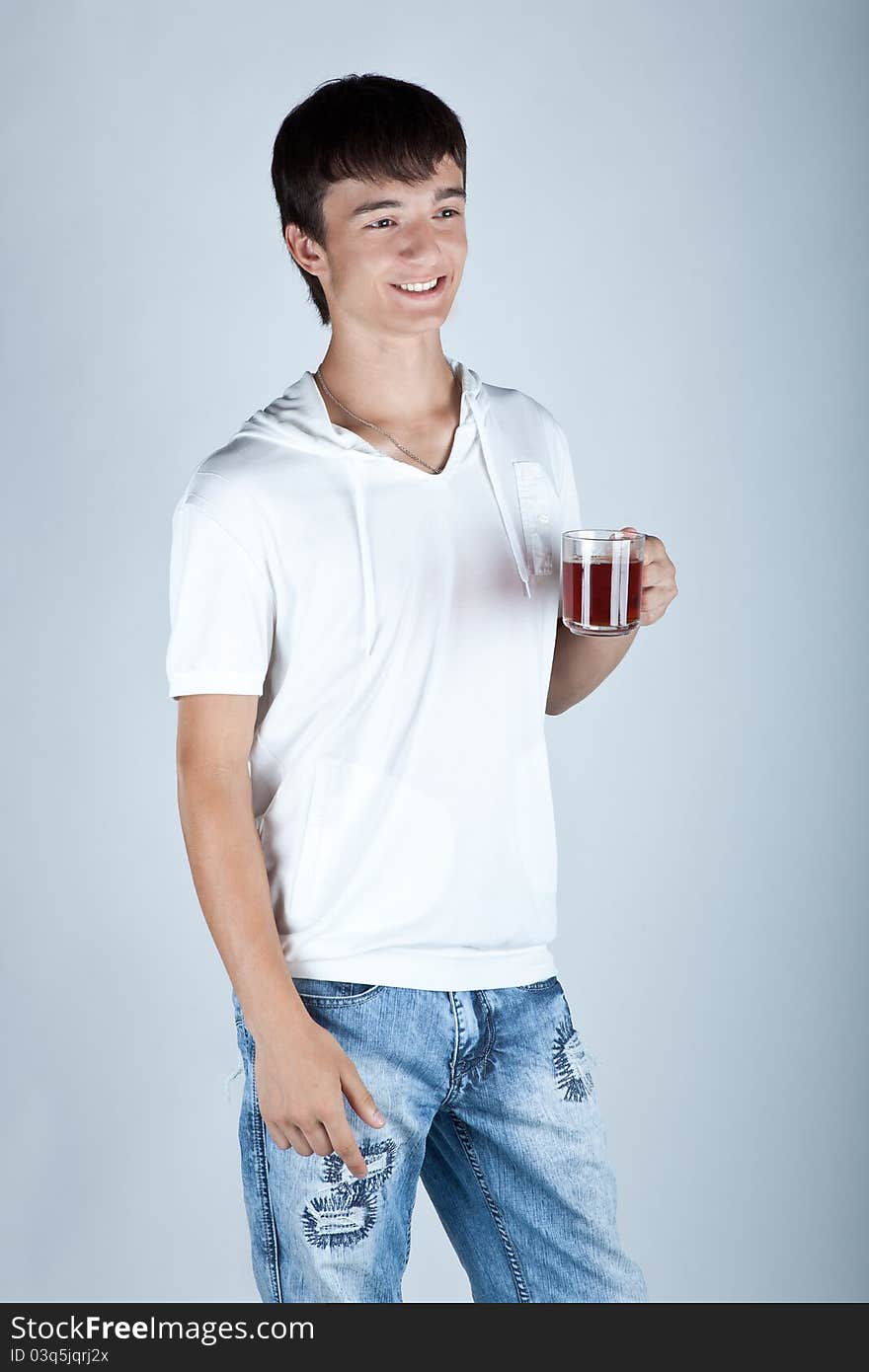 Portrait of a handsome young man standing. Portrait of a handsome young man standing