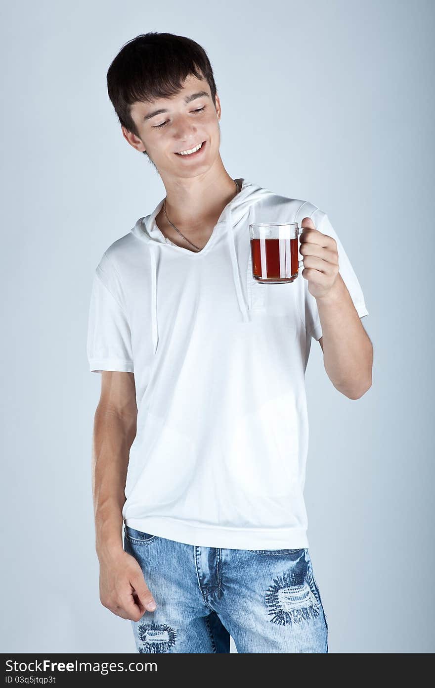 Portrait of a handsome young man standing. Portrait of a handsome young man standing