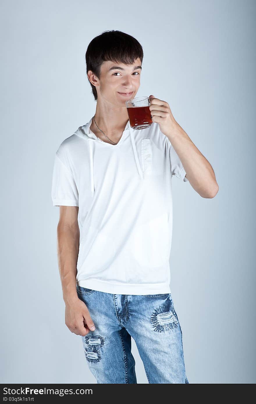 Portrait of a handsome young man standing. Portrait of a handsome young man standing