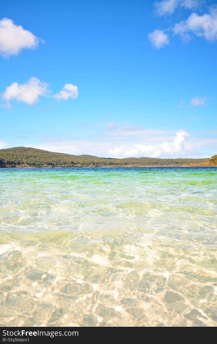 Clear waters of Lake Mckenzie, Fraser Island, Australia