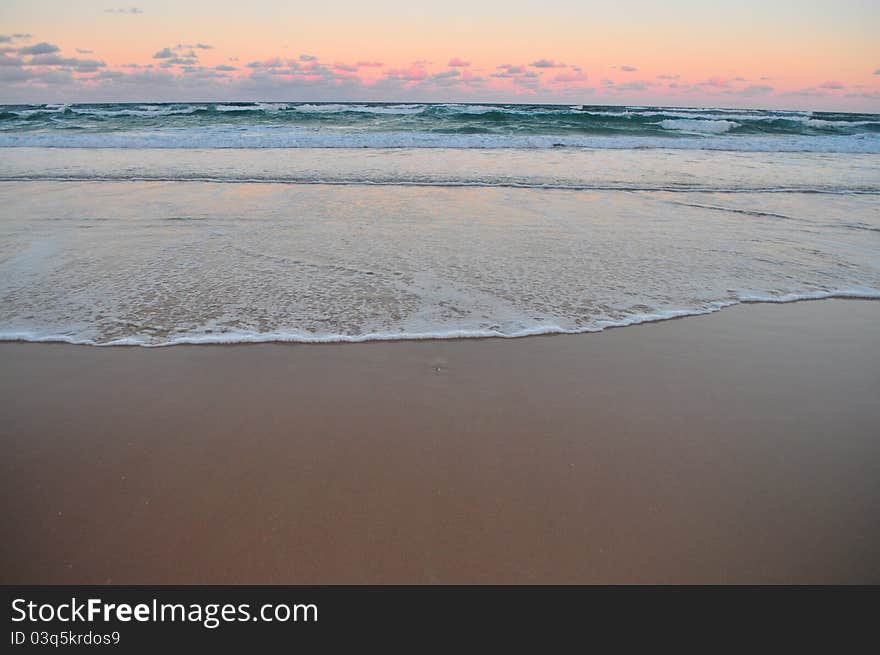 Sunset on the beach, Fraser Island. Sunset on the beach, Fraser Island