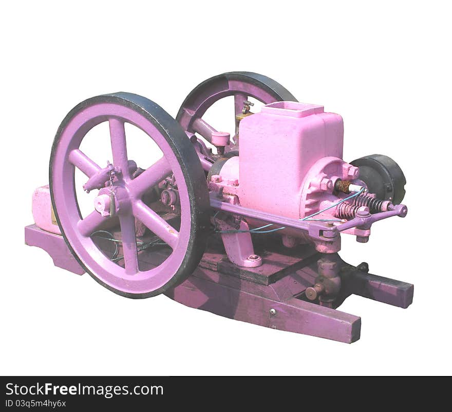 Vintage Kerosene Engine Painted Purple And Pink