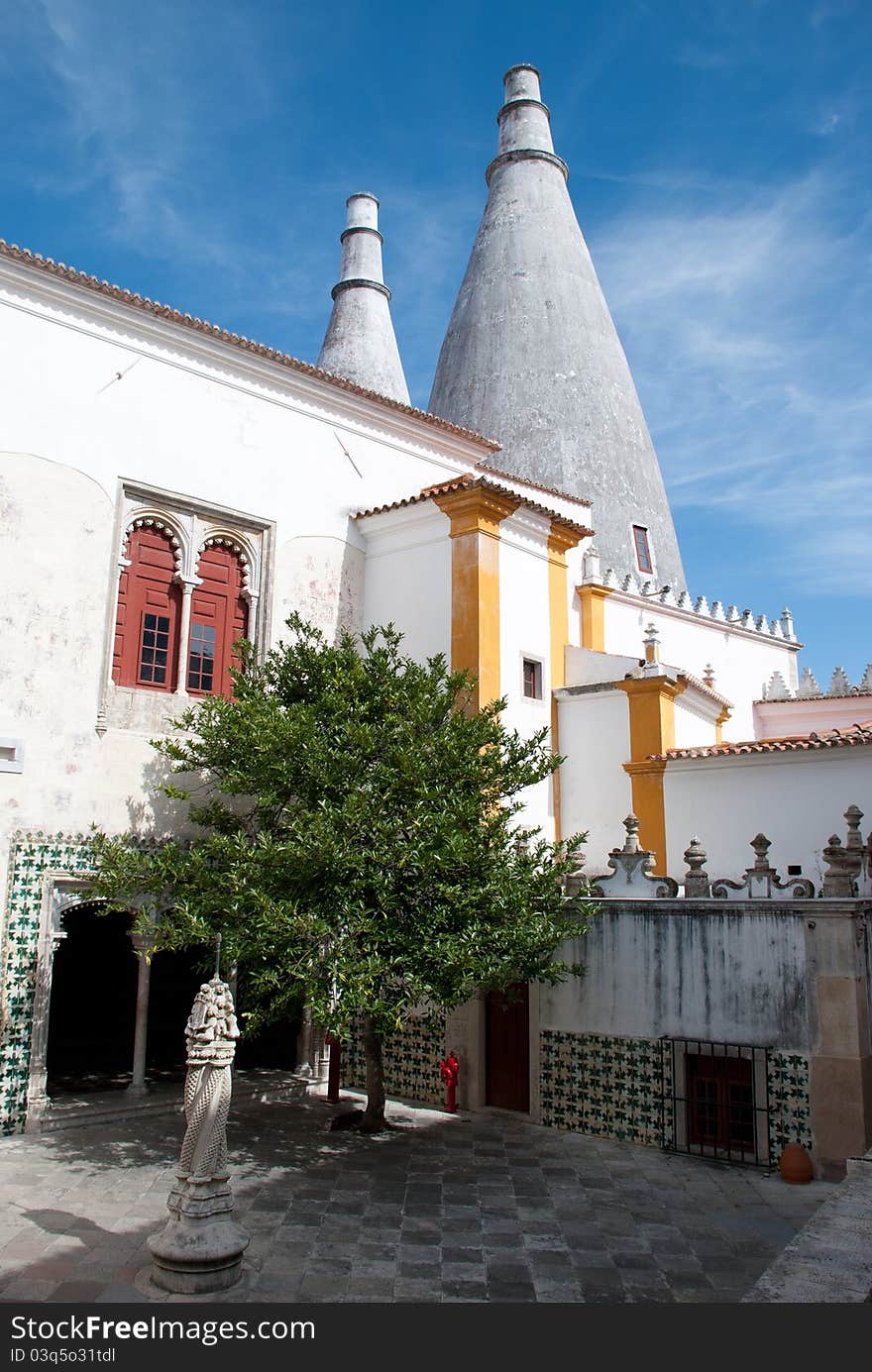 National Palace, in Sintra, Portugal, with a peculiar architecture is one of the most original monuments of the country