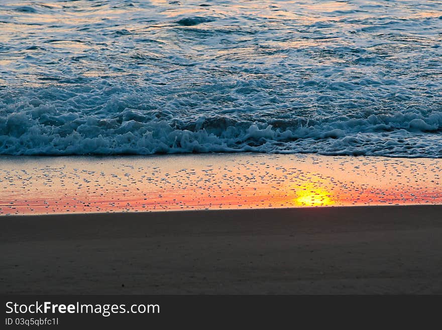 Sunset on beach