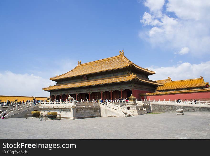 Palace of Celestial Purity (Qianqinggong),in Forbidden City,Beijing, China. Boasts the best either in scale,design,decoration,furnishing,demonstrating in itself the sublime authority of the emperor.