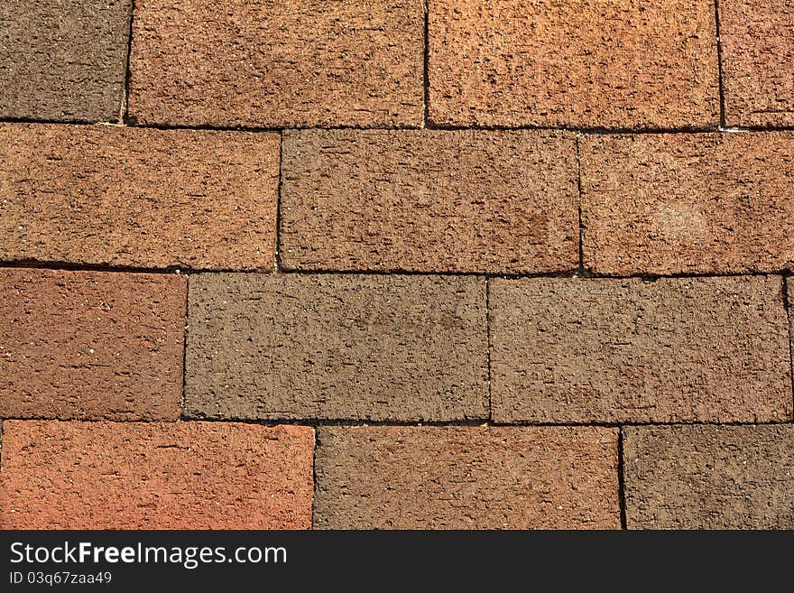 Close-up shot of the texture of a brick Wall.