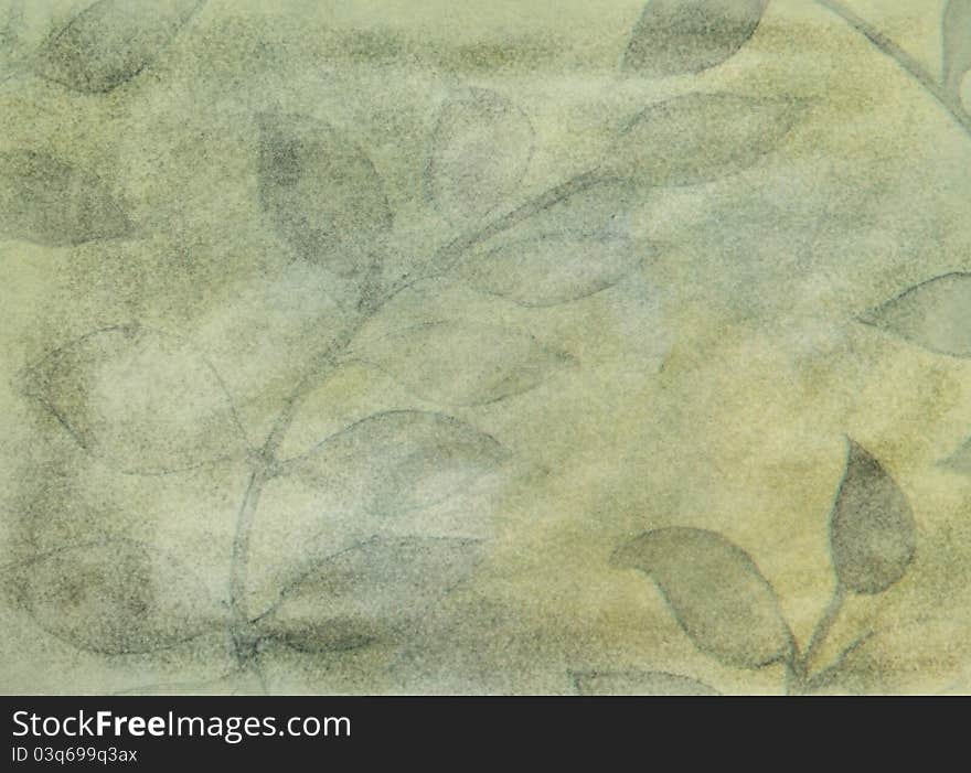 Textured grunge background with plants