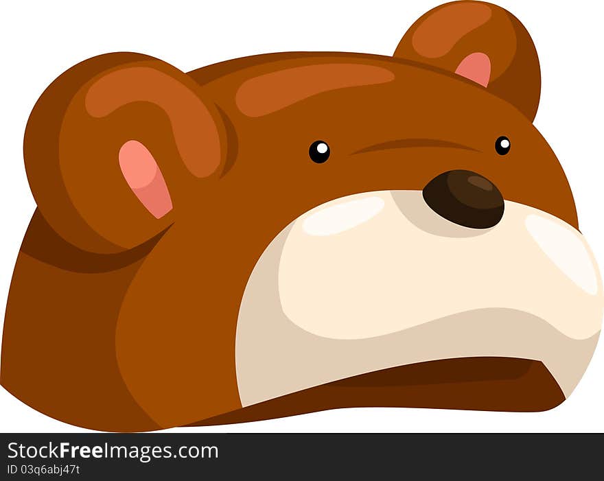 Illustration of isolated hat bear vector